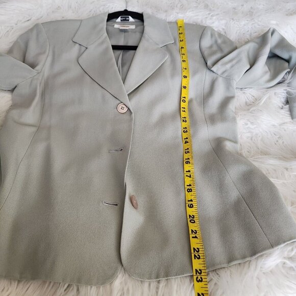 Talbots Pure Silk Blazer Jacket Women's 4 Gray Blue Business Casual‎ Elegant - Picture 9 of 16